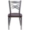 Emma and Oliver Clear Coated "X" Back Metal Restaurant Dining Chair
